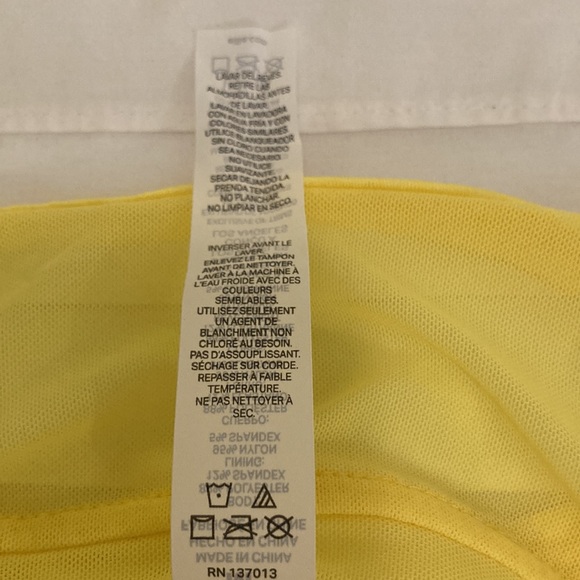 NWT Ellie “Celandine”  workout tank top, yellow mesh, women’s size medium - Picture 10 of 11